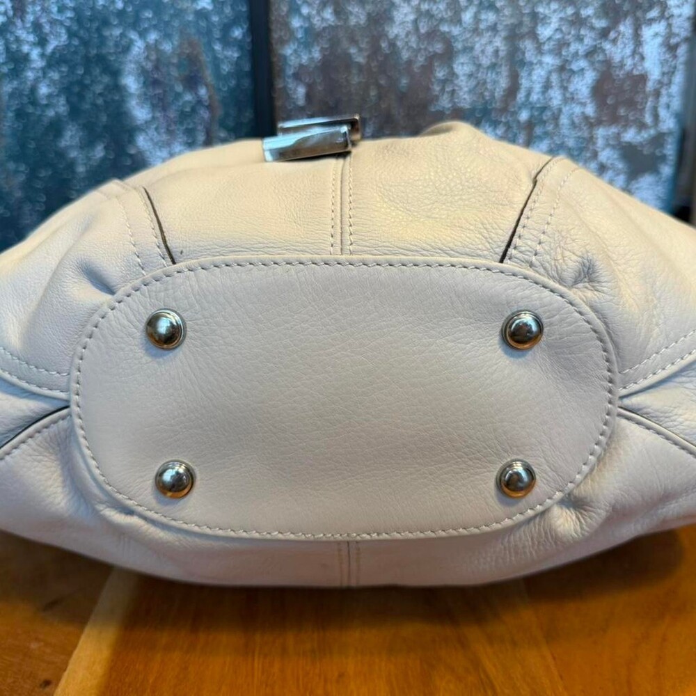 B. Makowsky Vintage Y2K Large Studded Pebbled Leather Hobo Shoulder Bag - Picture 3 of 8